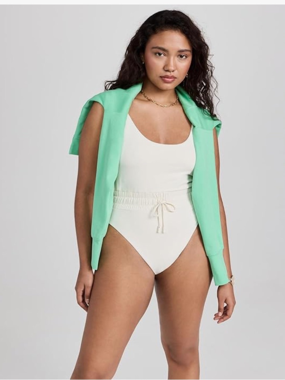 NWT Good American Women's Waist Framer One Piece Ivory w/liner size 5